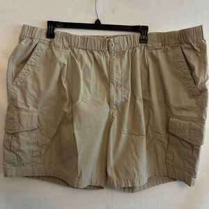 Tommy Bahama Men's Cargo Shorts Tan Elastic Waist Flat Front‎ Size 4XB